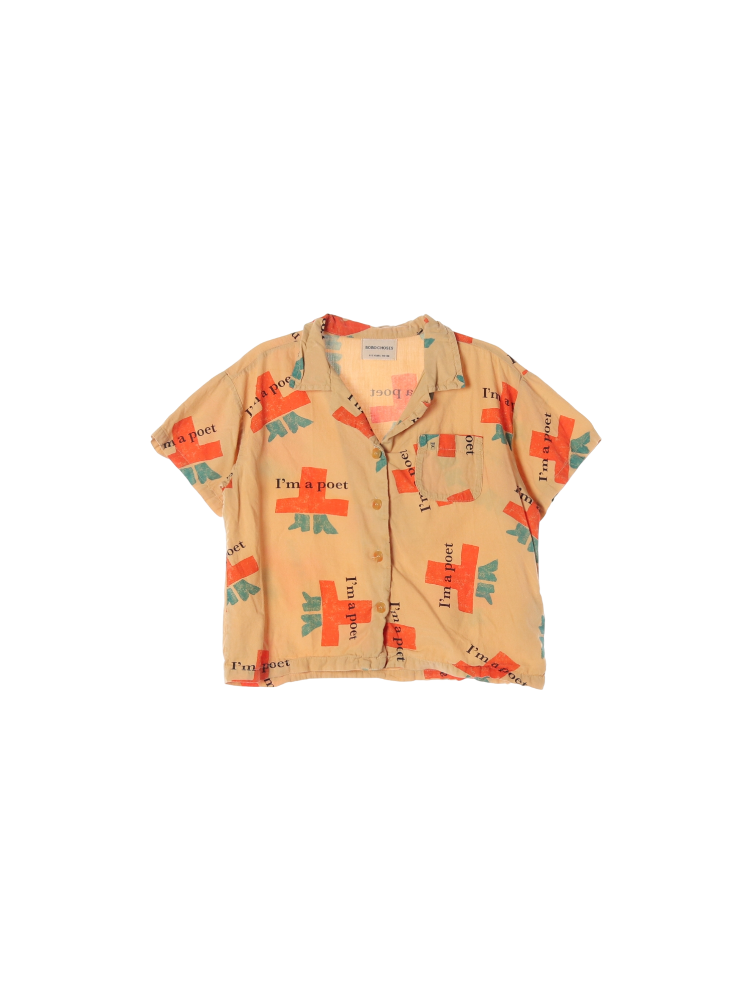 보보쇼즈 포켓 오렌지 셔츠 4-5y 0