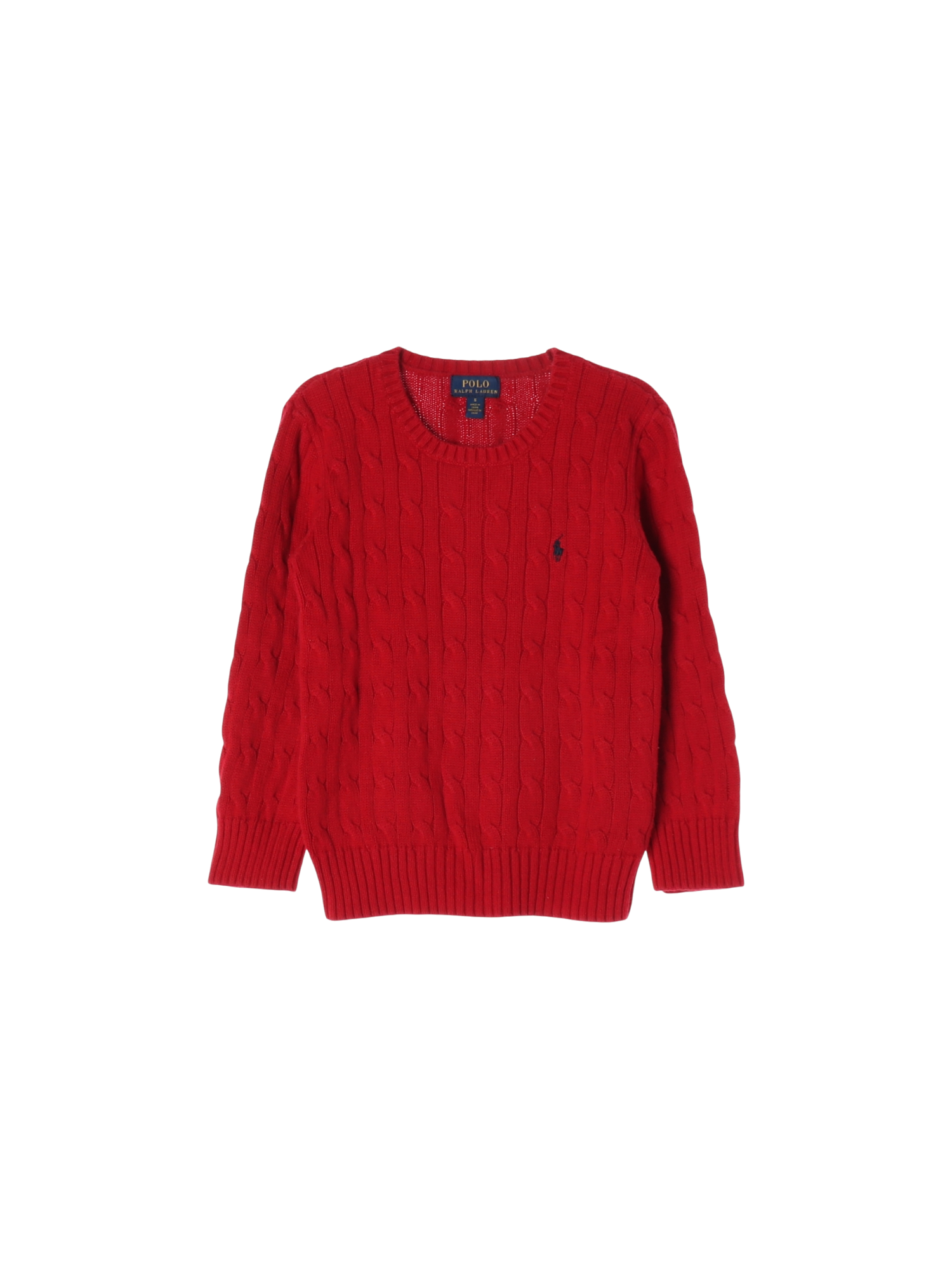 랄프로렌 니트꽈배기 레드 스웨터 5y 0