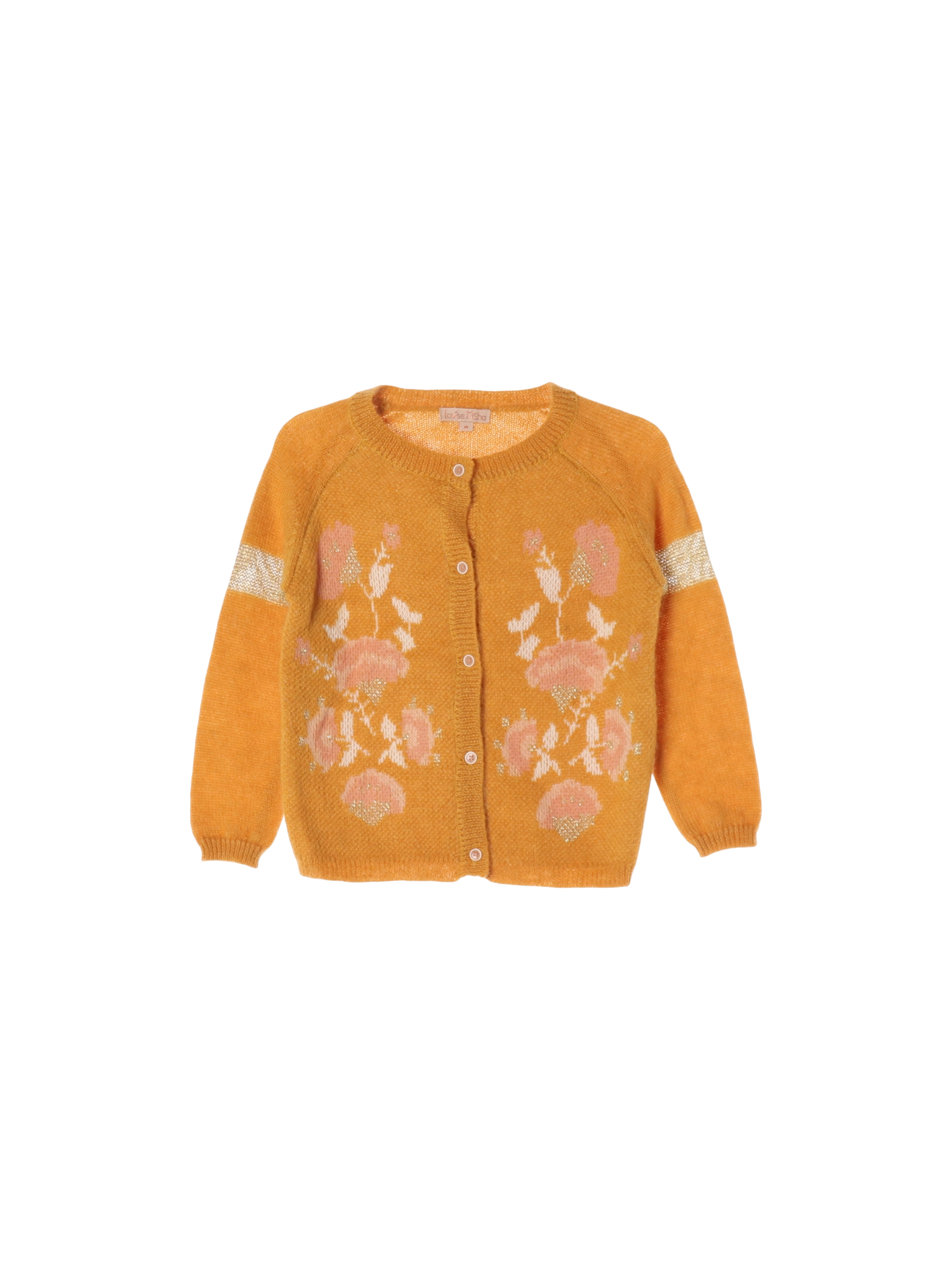 루이스미샤 단추 오렌지 가디건 6y 0
