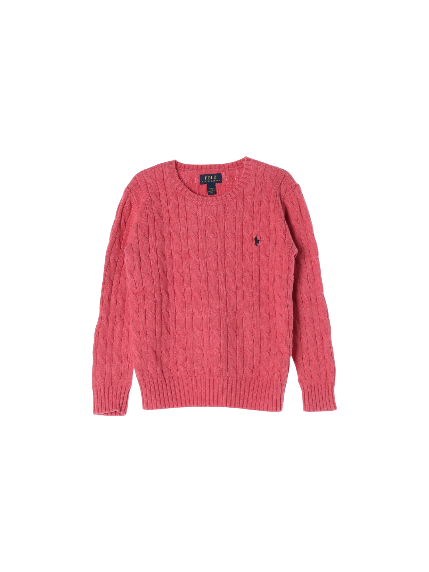 랄프로렌 니트꽈배기 핑크 스웨터 7y 0