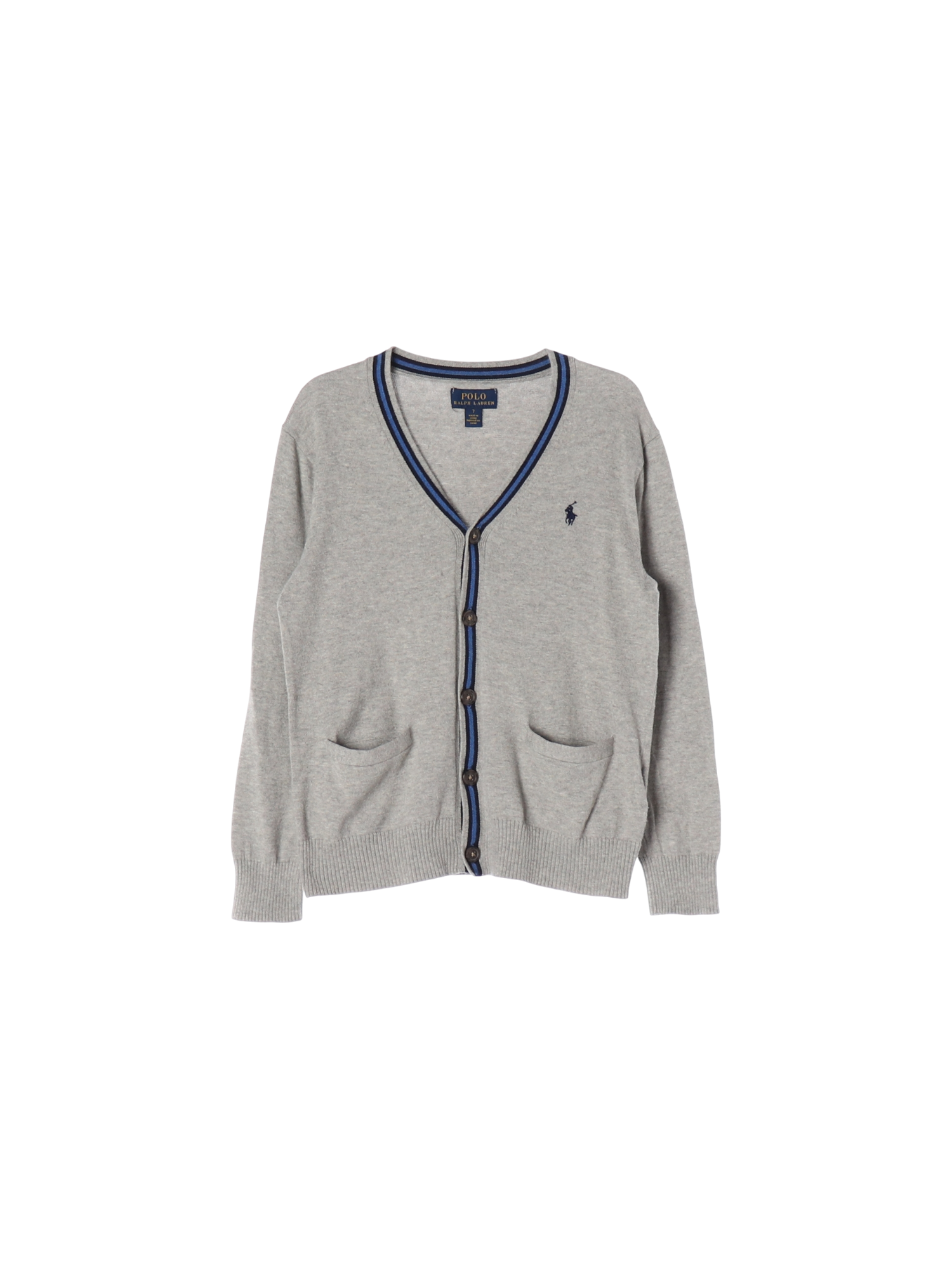랄프로렌 포켓 그레이 가디건 7y 0