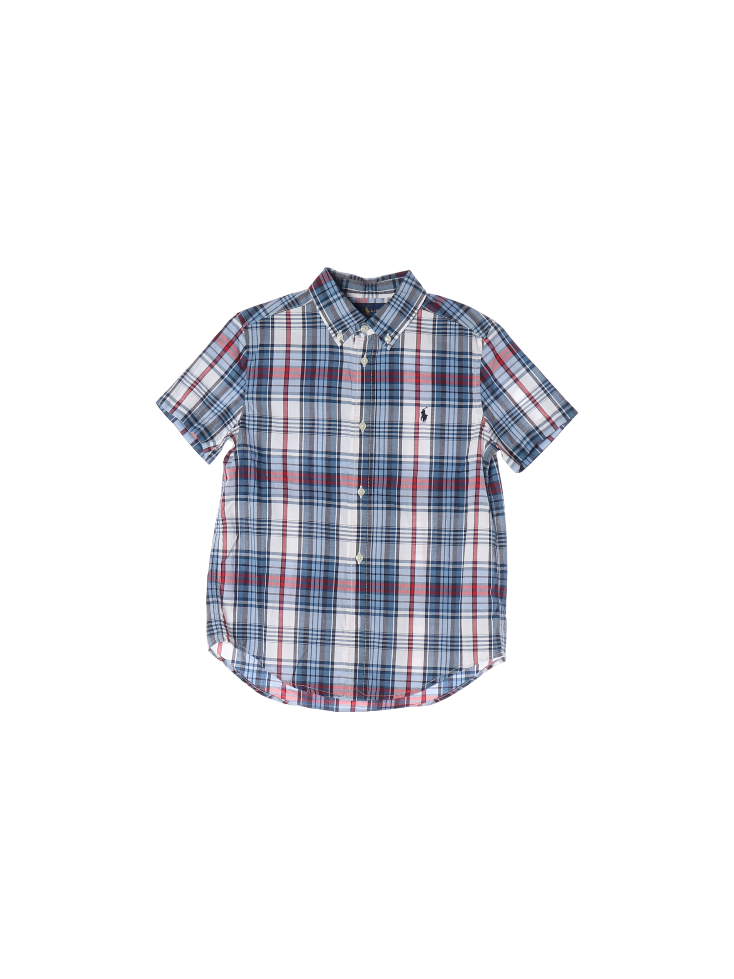 랄프로렌 단추 블루 셔츠 7y 0