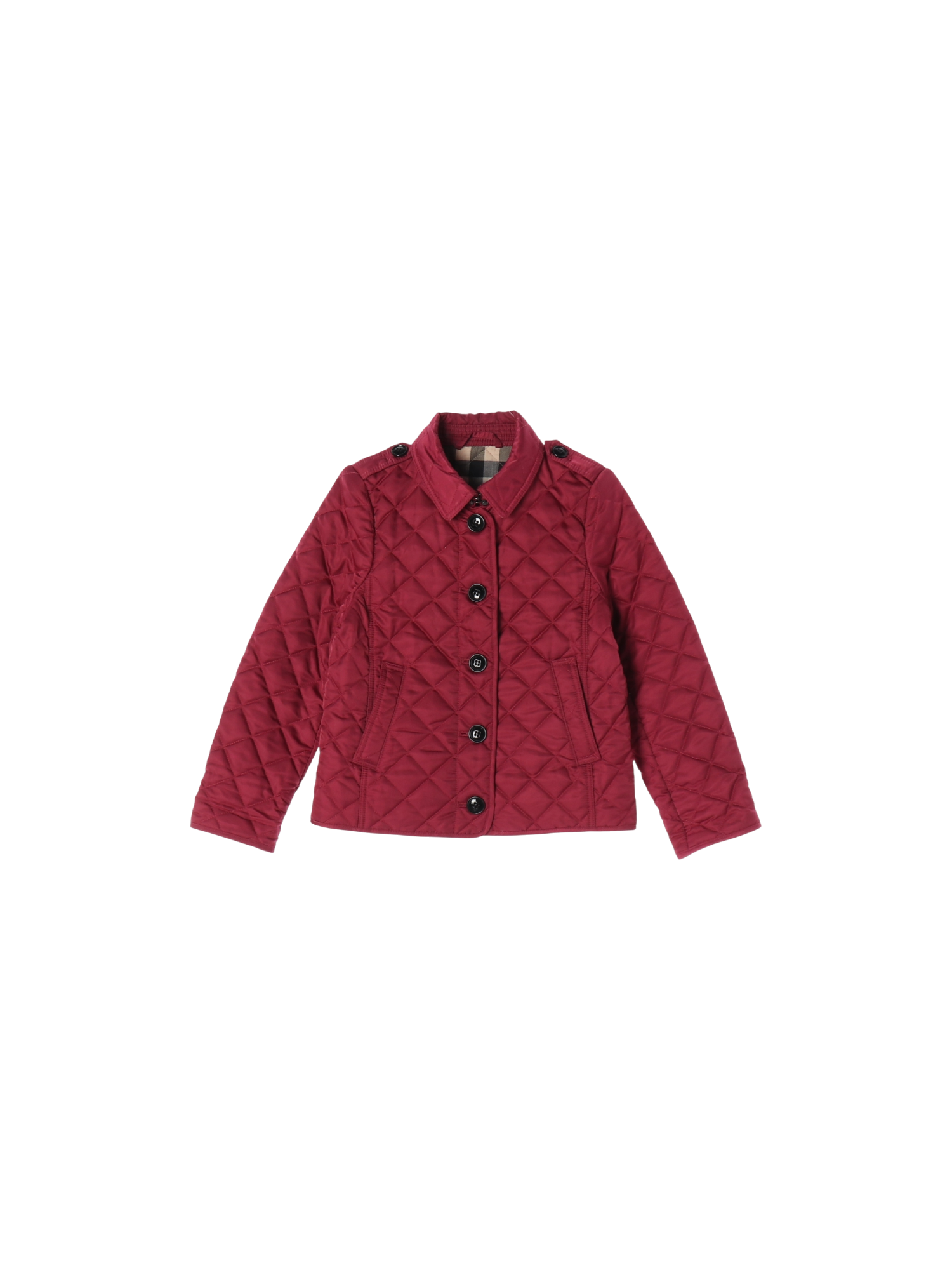 버버리 퀼팅 레드 패딩 6y 0