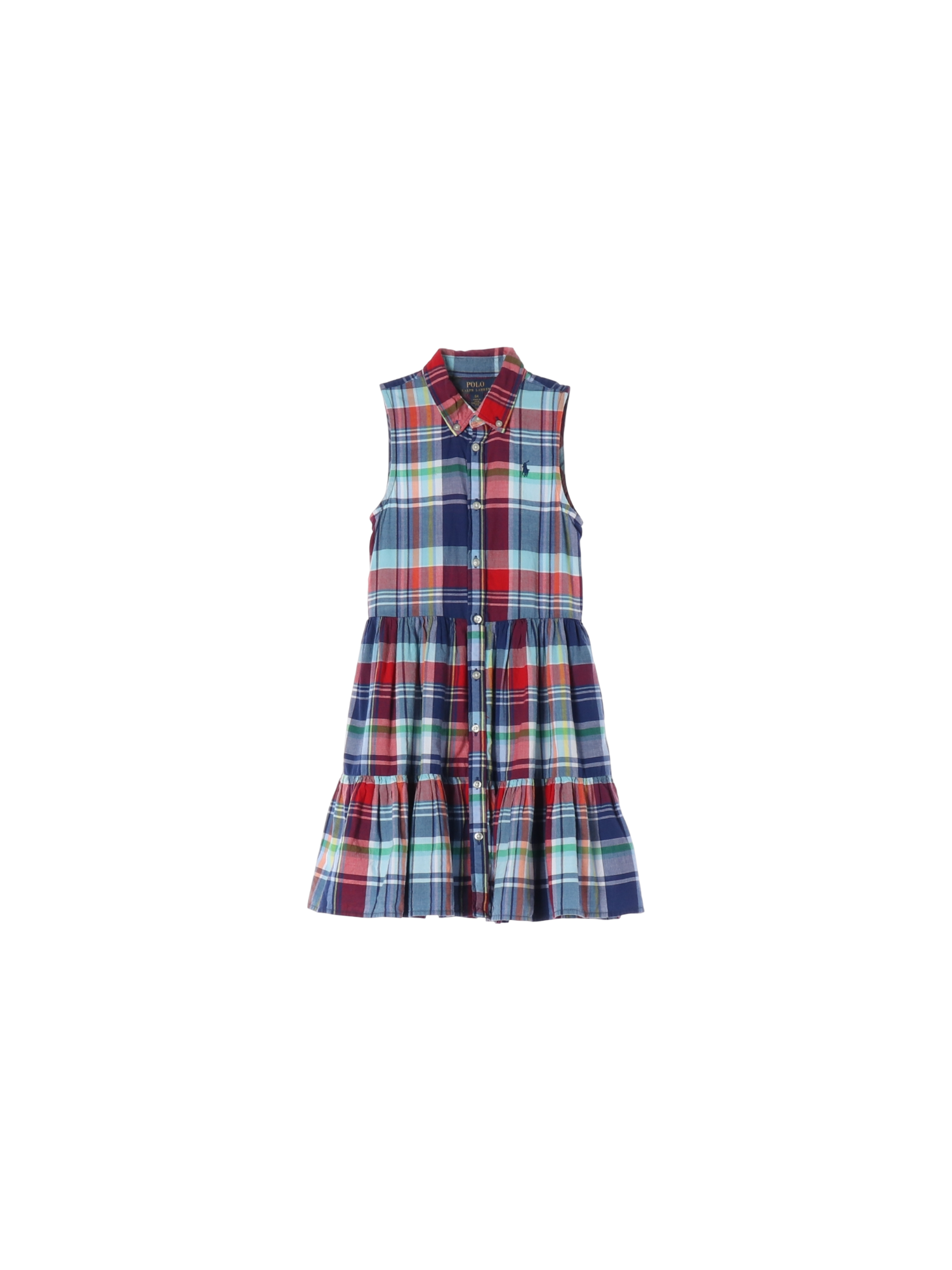 랄프로렌 단추 블루 셔츠원피스 6y 0