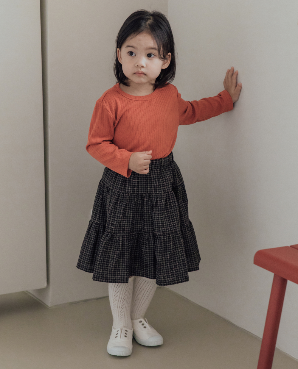 코튼쟈가드 티어드 스커트