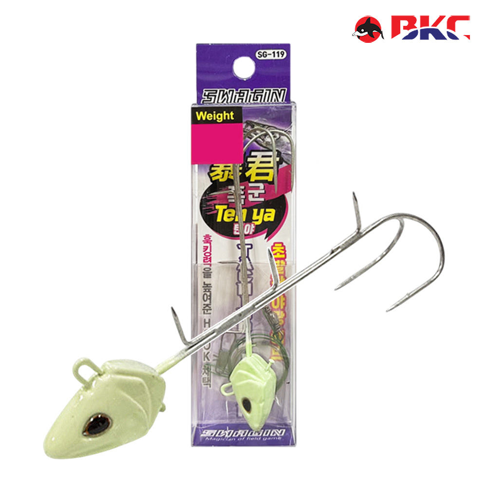 백경 폭군텐야 갈치 텐야 지그헤드 더블훅 야광 채비 SG-119