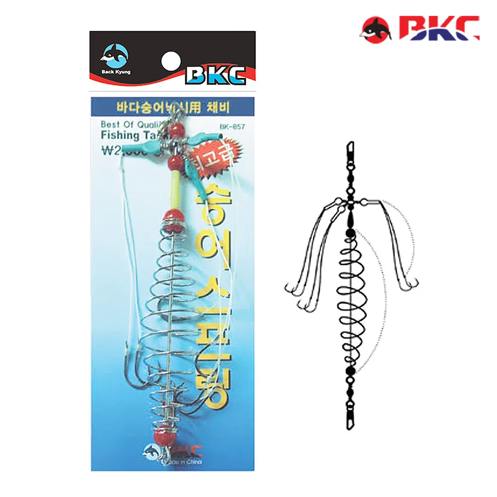 백경 숭어 훌치기바늘 스프링 떡밥 카고 채비 카드 BK-857