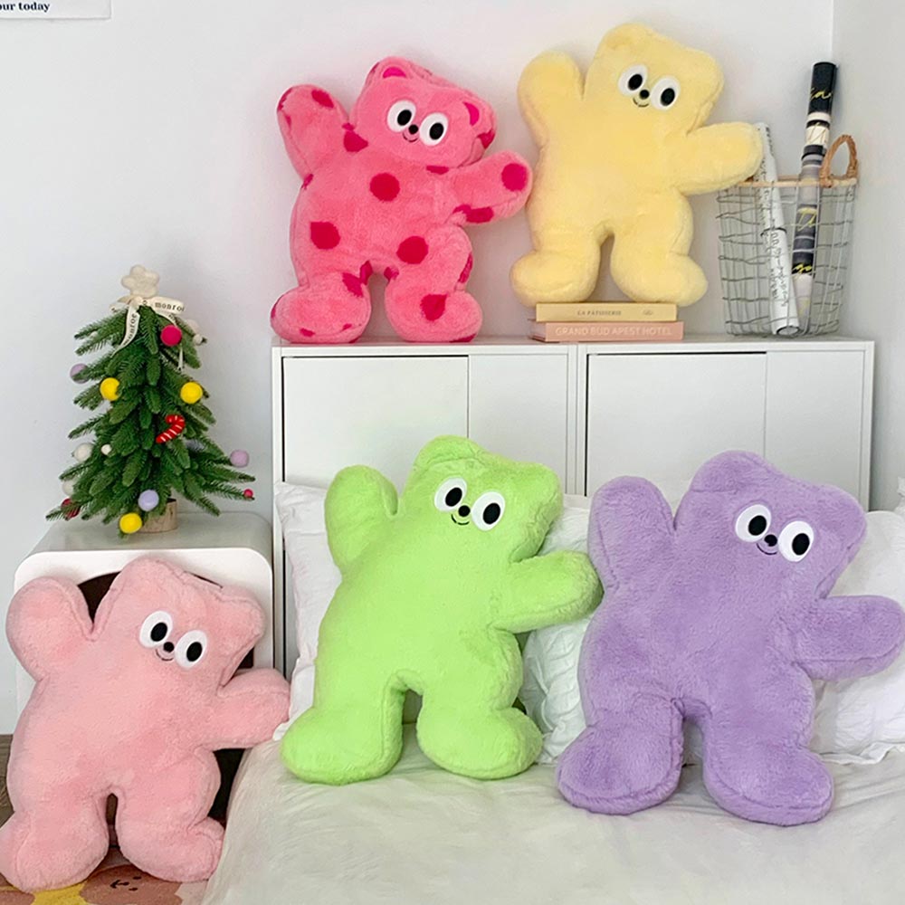 키치 만세 곰 귀여운 쿠션 동물 애착인형 집들이 인테리어 소품 친구 커플 선물
