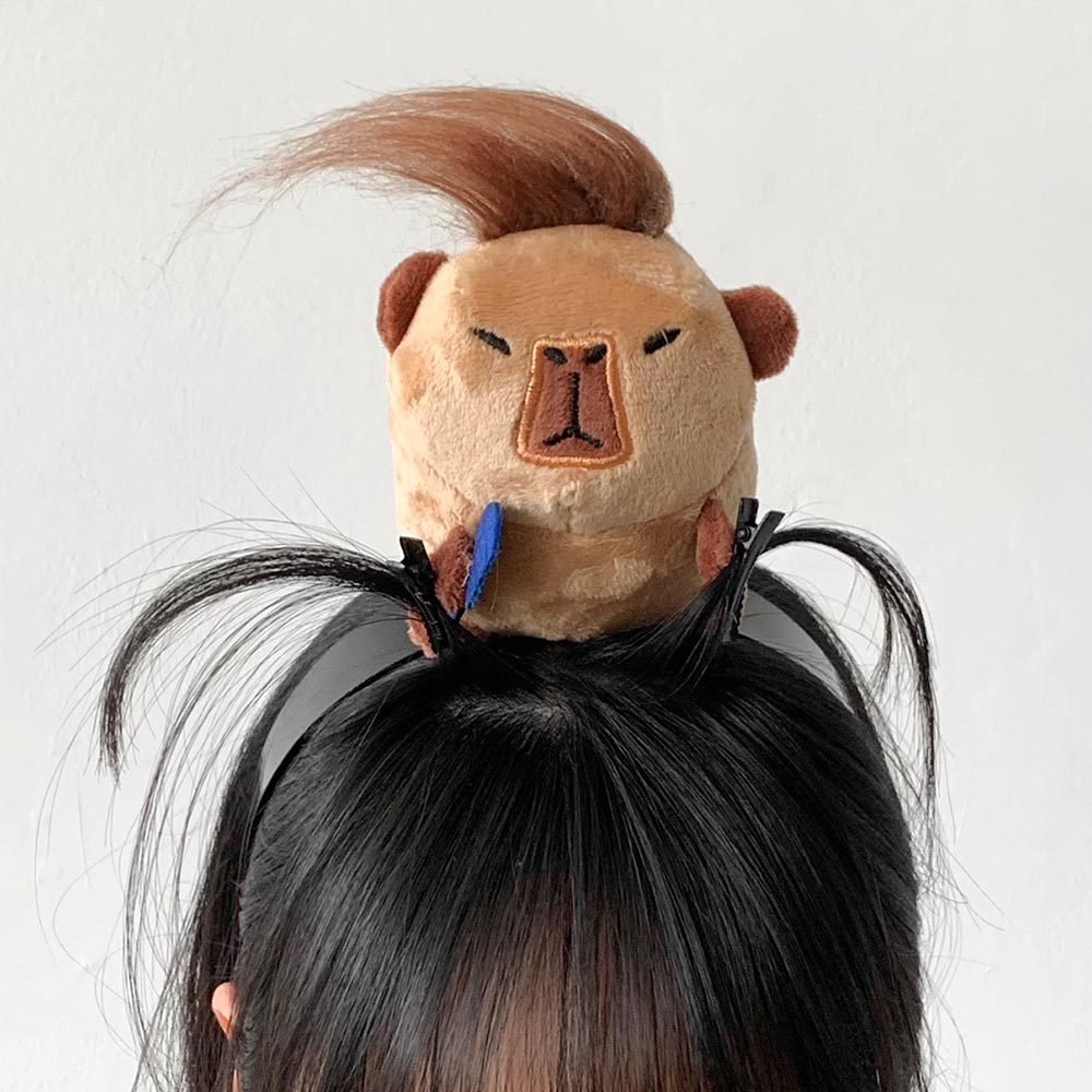귀여운 카피바라 인형 집게핀 머리띠 헤어밴드 우정 신박템 생일 파티 쓸모없는 선물