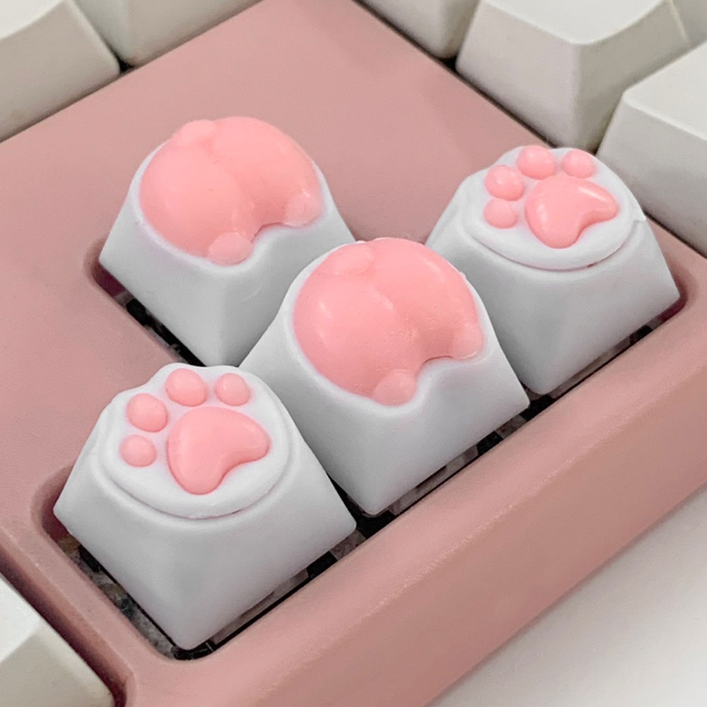 귀여운 고양이 젤리 말랑 발바닥 키보드 키캡 꾸미기 실리콘 키캡 키꾸