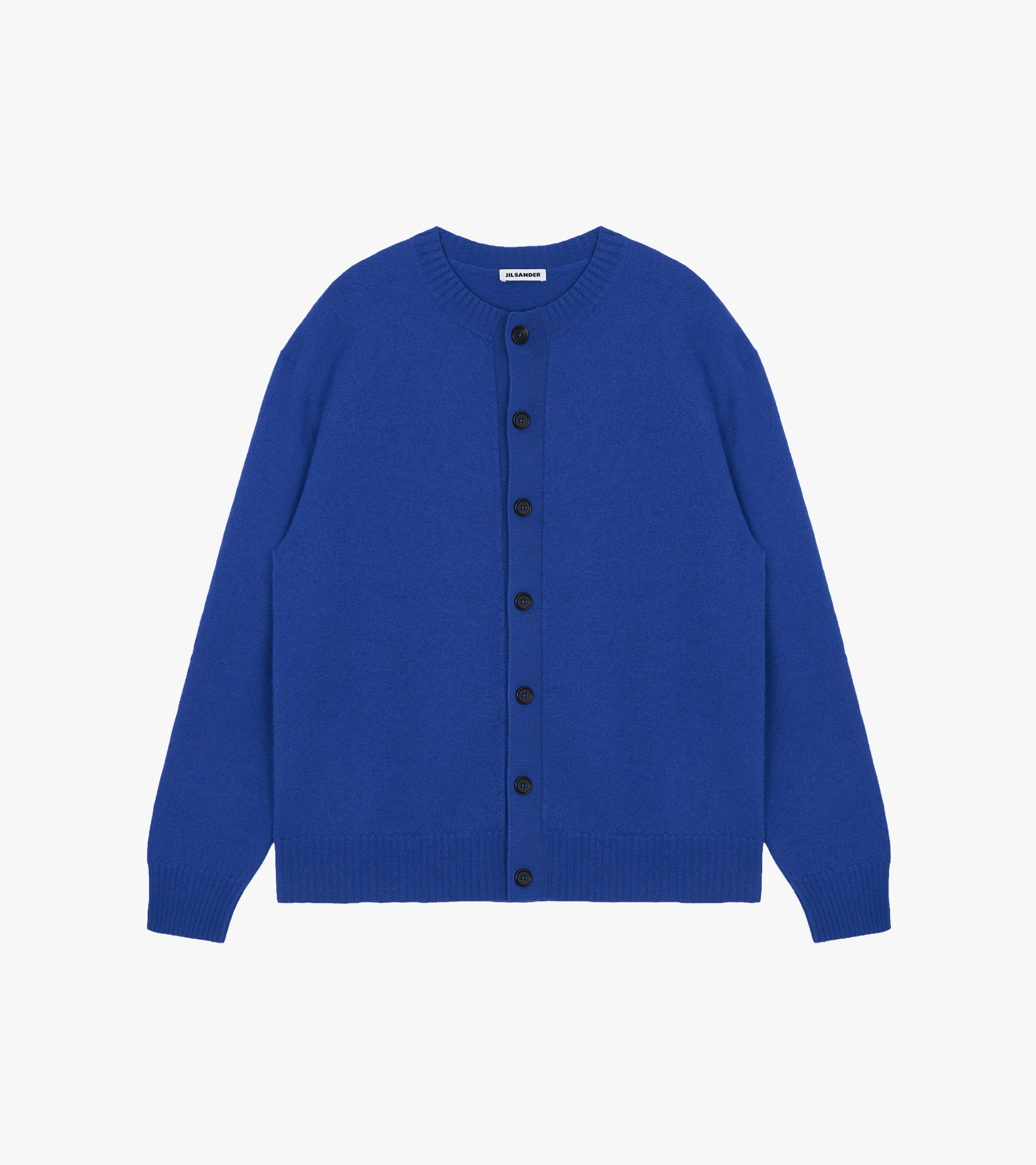 Long-sleeve Crewneck Buttoned Cardigan