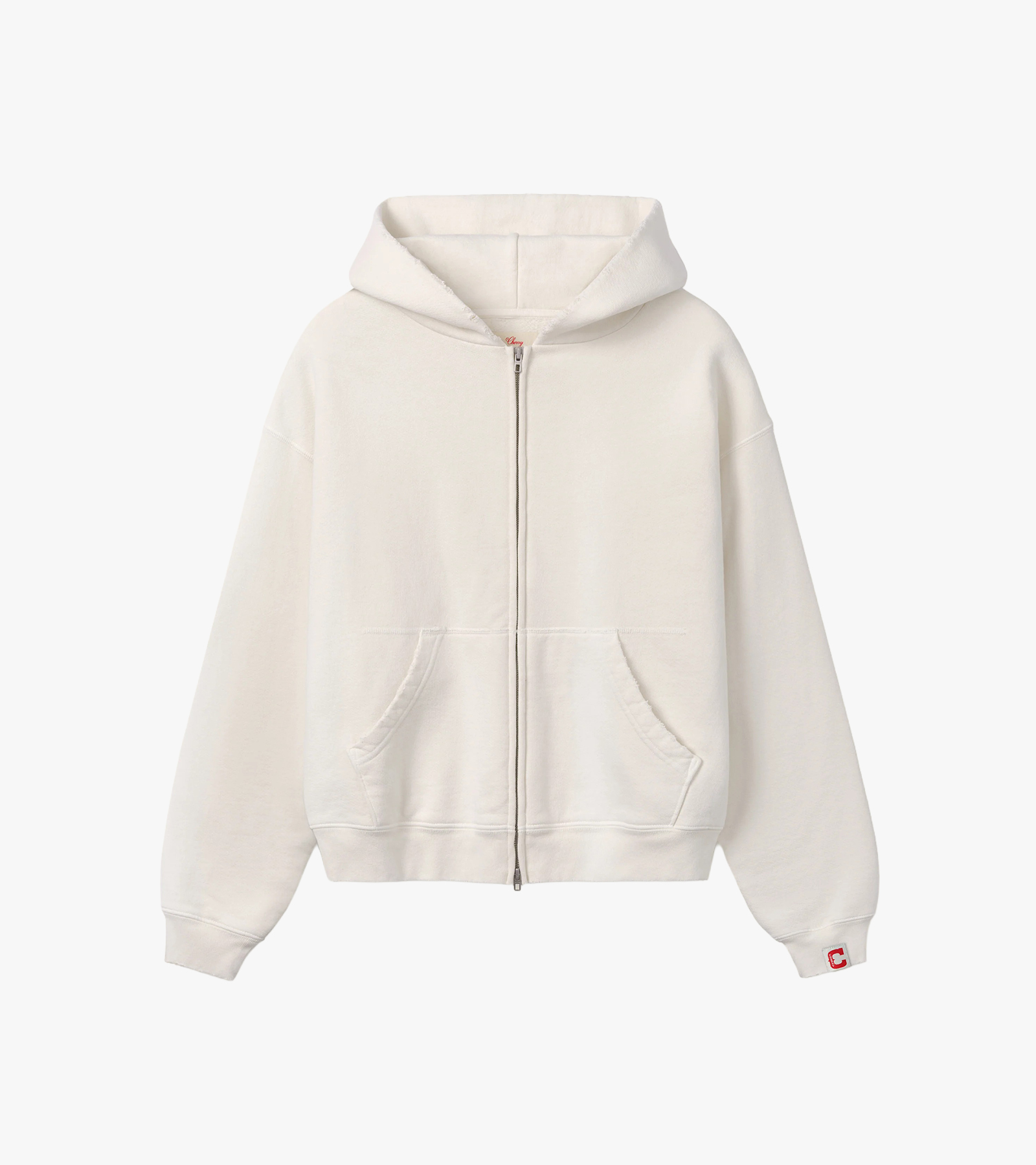 Distressed Zip Up Hoodie