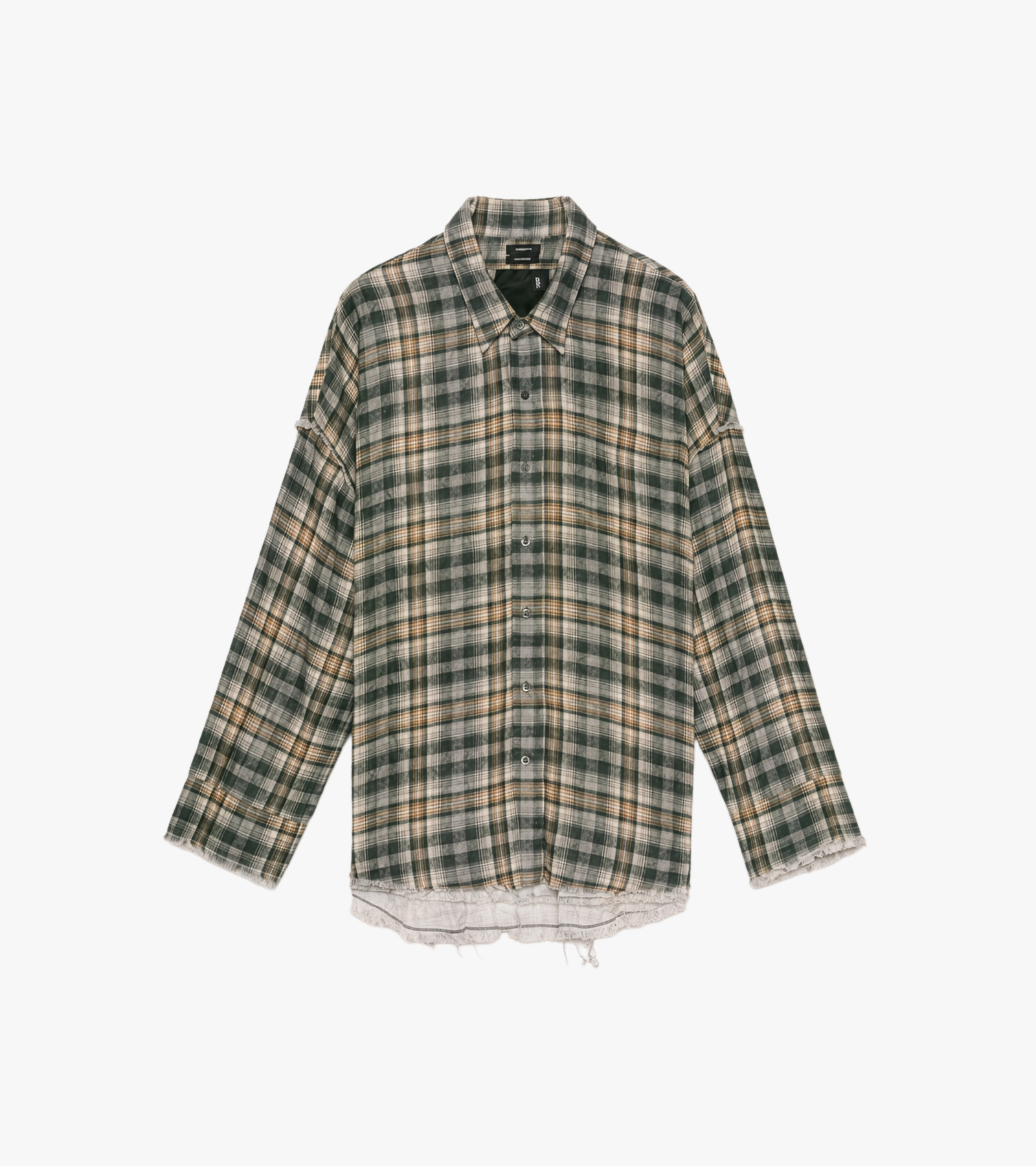 Shredded Seam Drop Neck Shirt