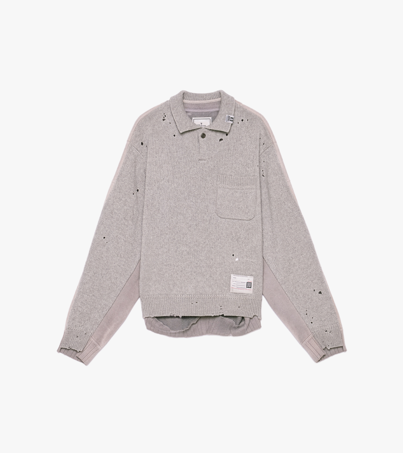 Sweat Pullover Combined Knit Pullover