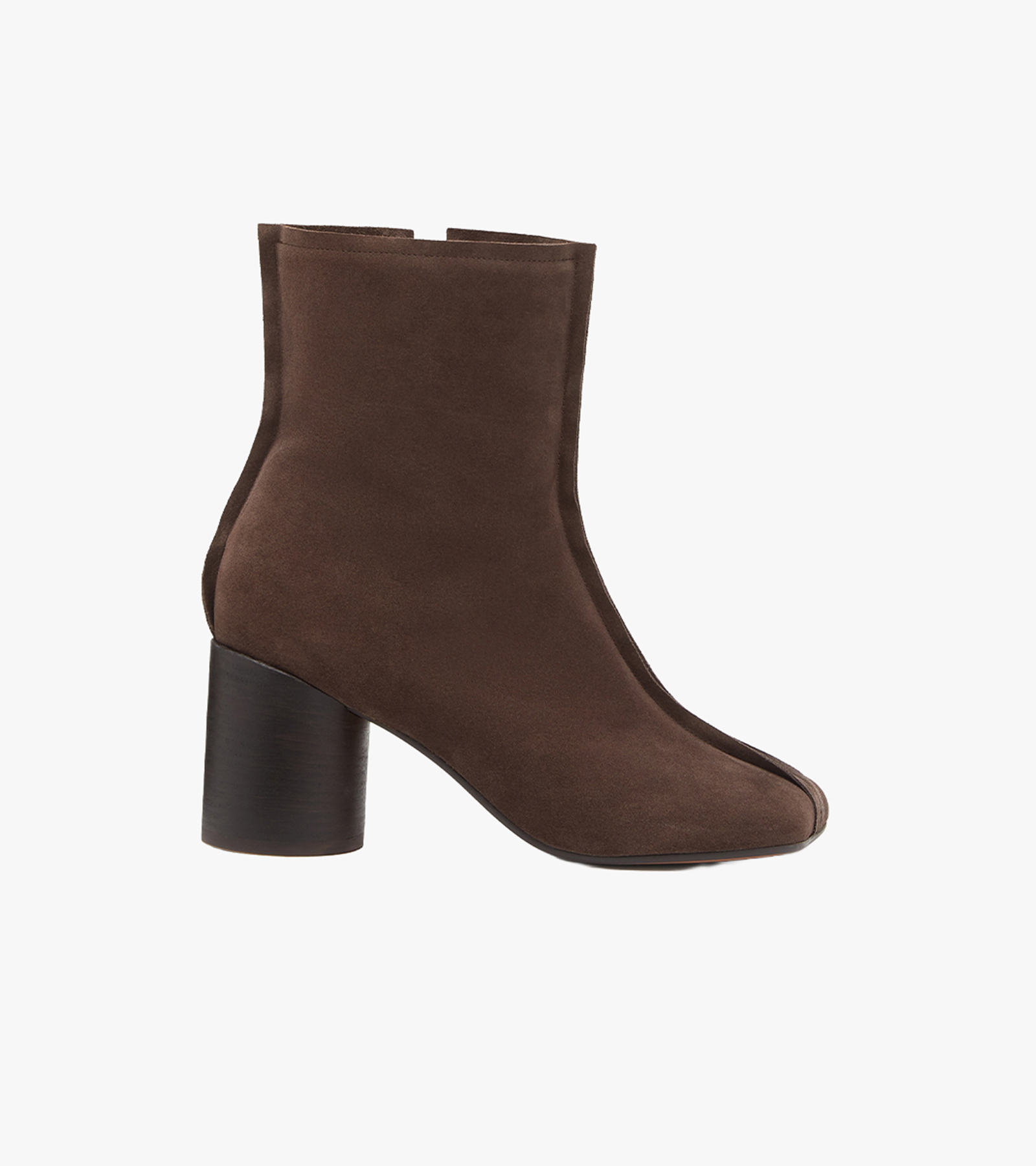 Suede Anatomic stitch toe ankle boots