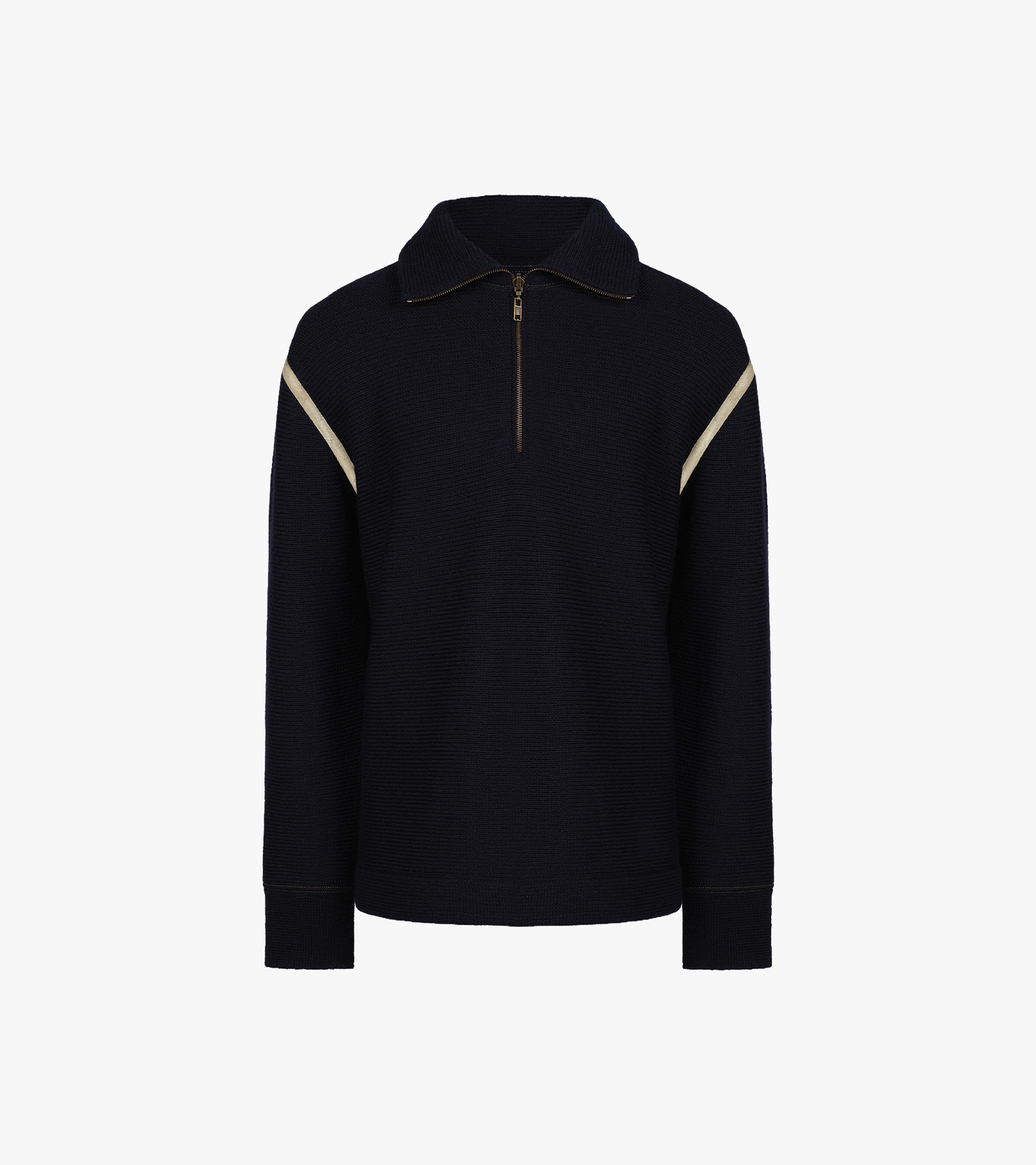 Elbow Patch Quarter-Zip Sweater