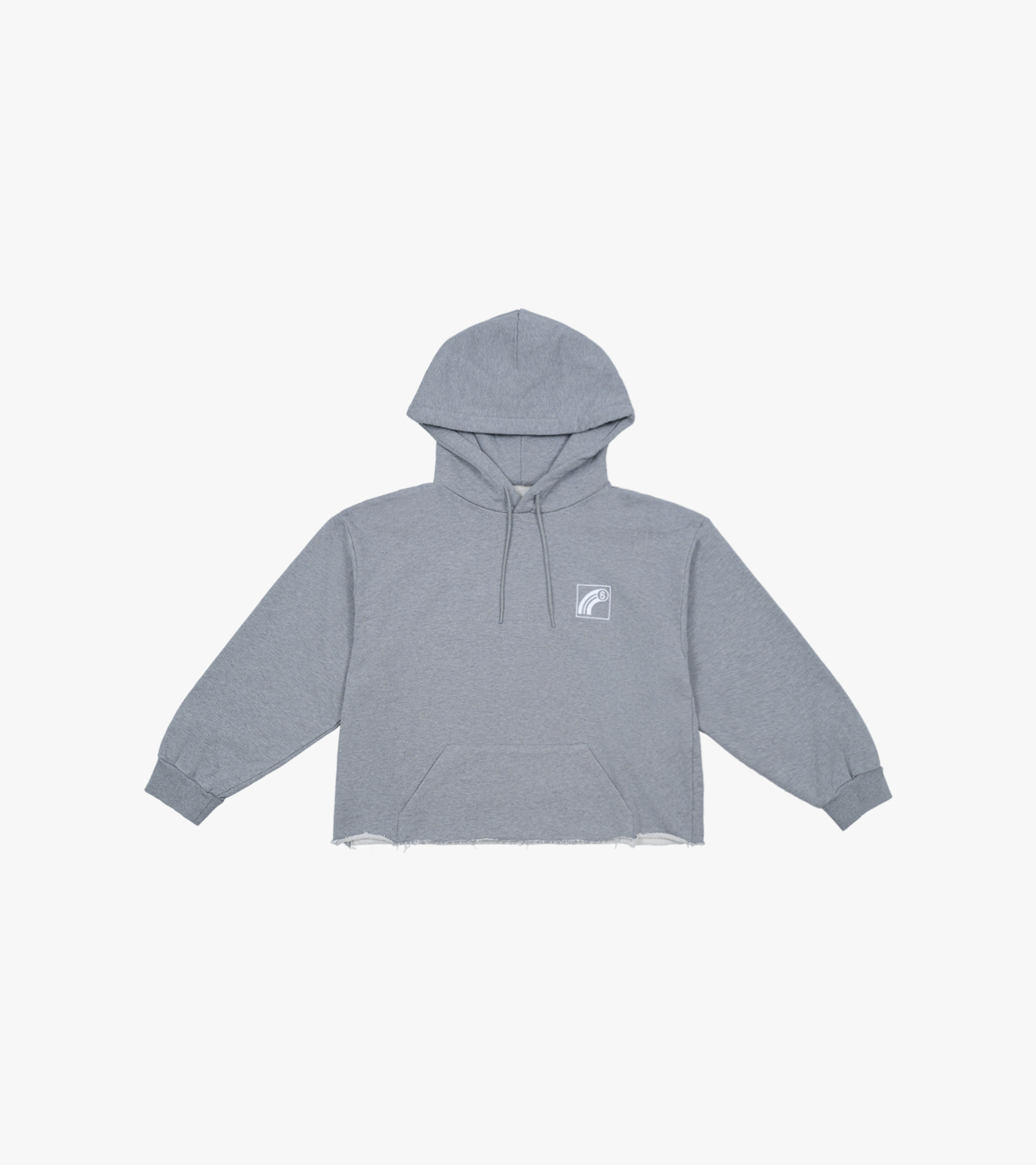 Graphic Print Raw Cut Hoodie