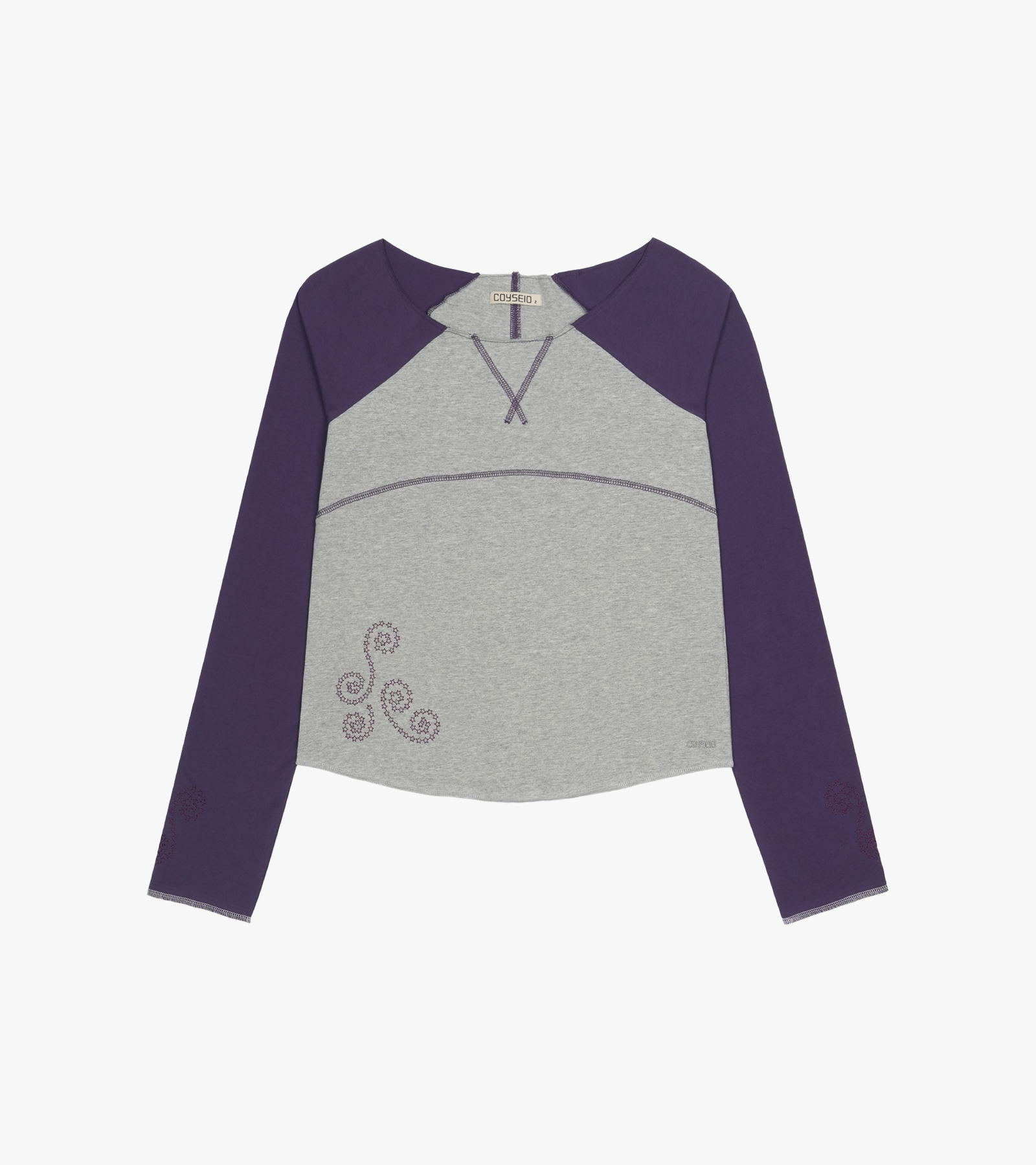 Cut-Off Raglan Long Sleeve