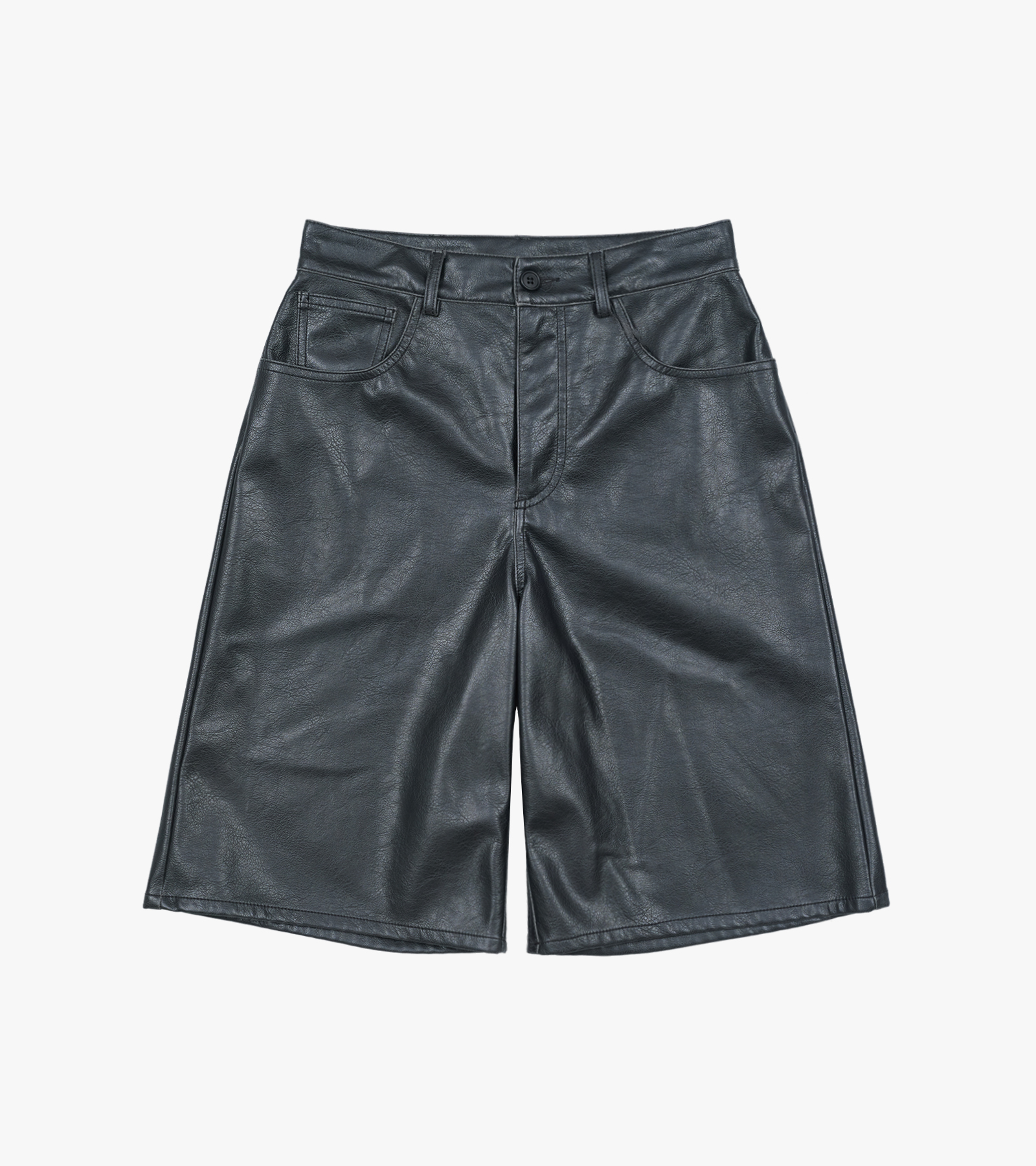 Leather-Effect Bermuda Shorts