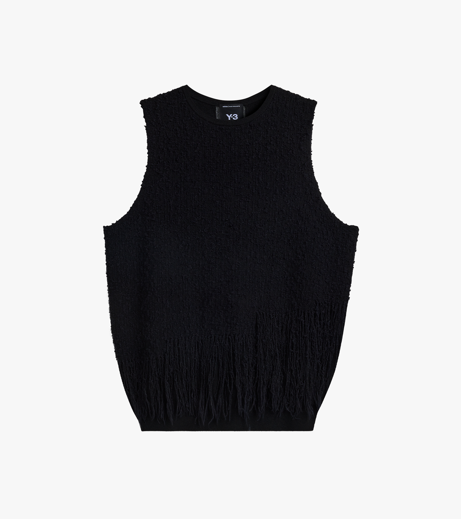 Knitted 3 Stripes Fringy Vest