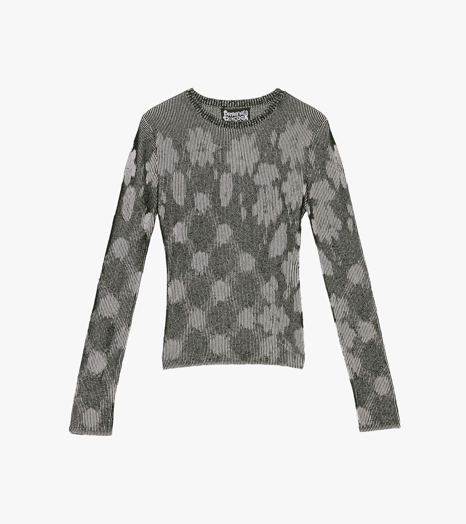 Illusion Knit Long Sleeve Fitted Top
