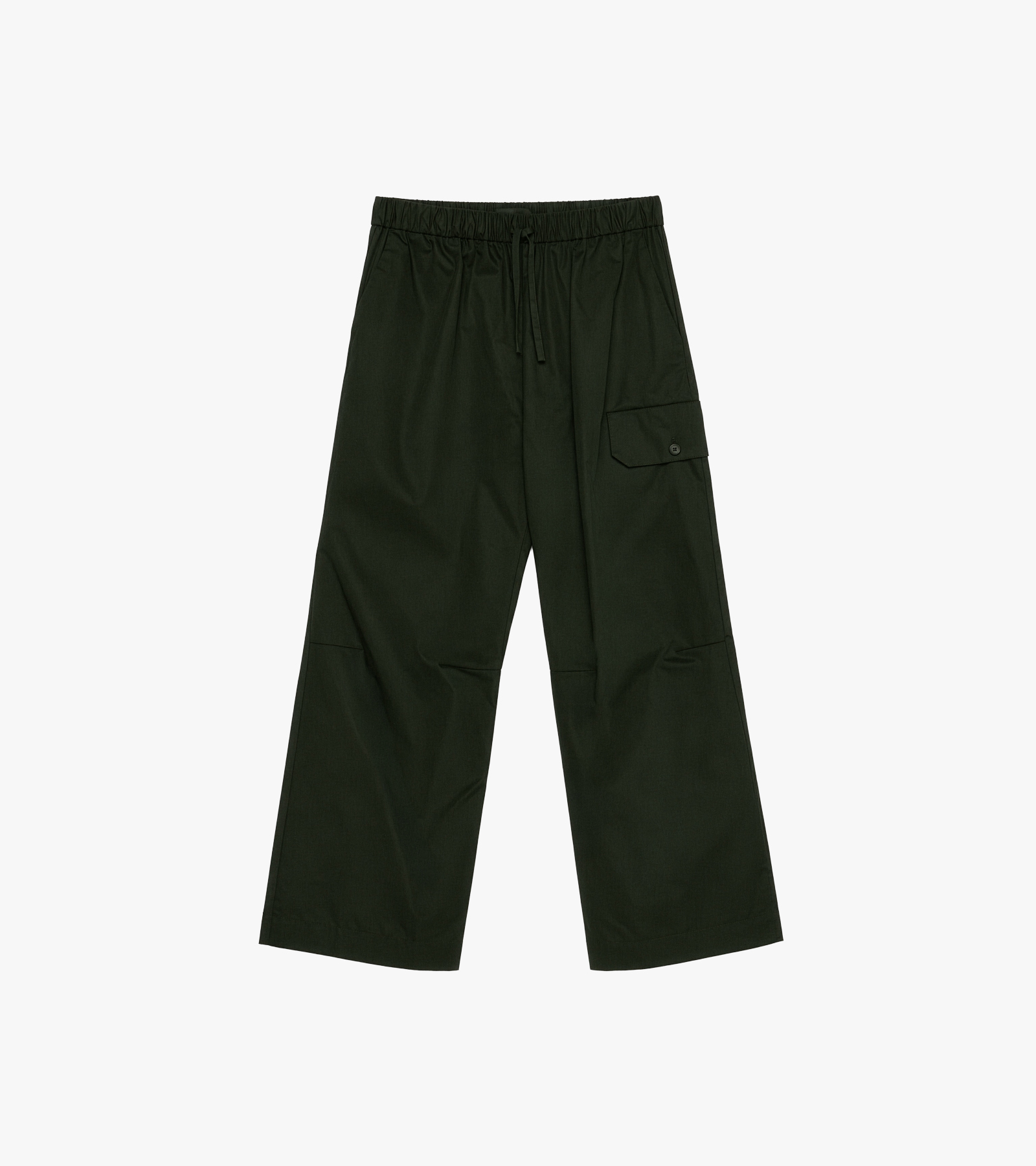 Drawstring Cargo Knee Pleat Trousers