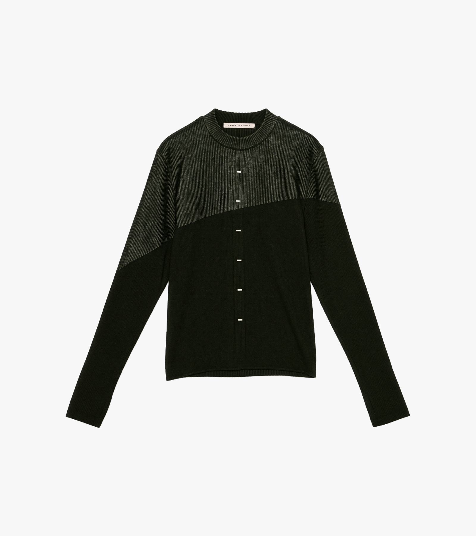 Dipped Metal Bars Mock Neck Sweater
