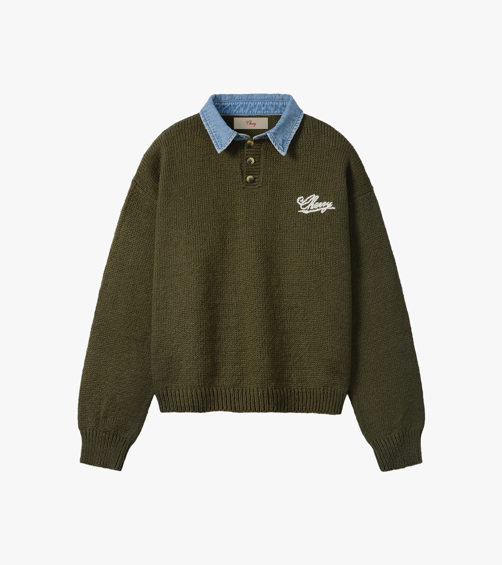 Denim Knit Henley