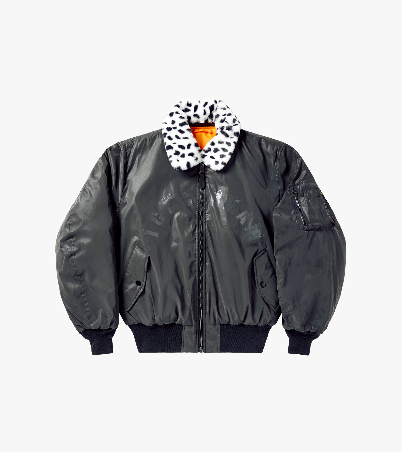 Reflective Fur Collar Jacket