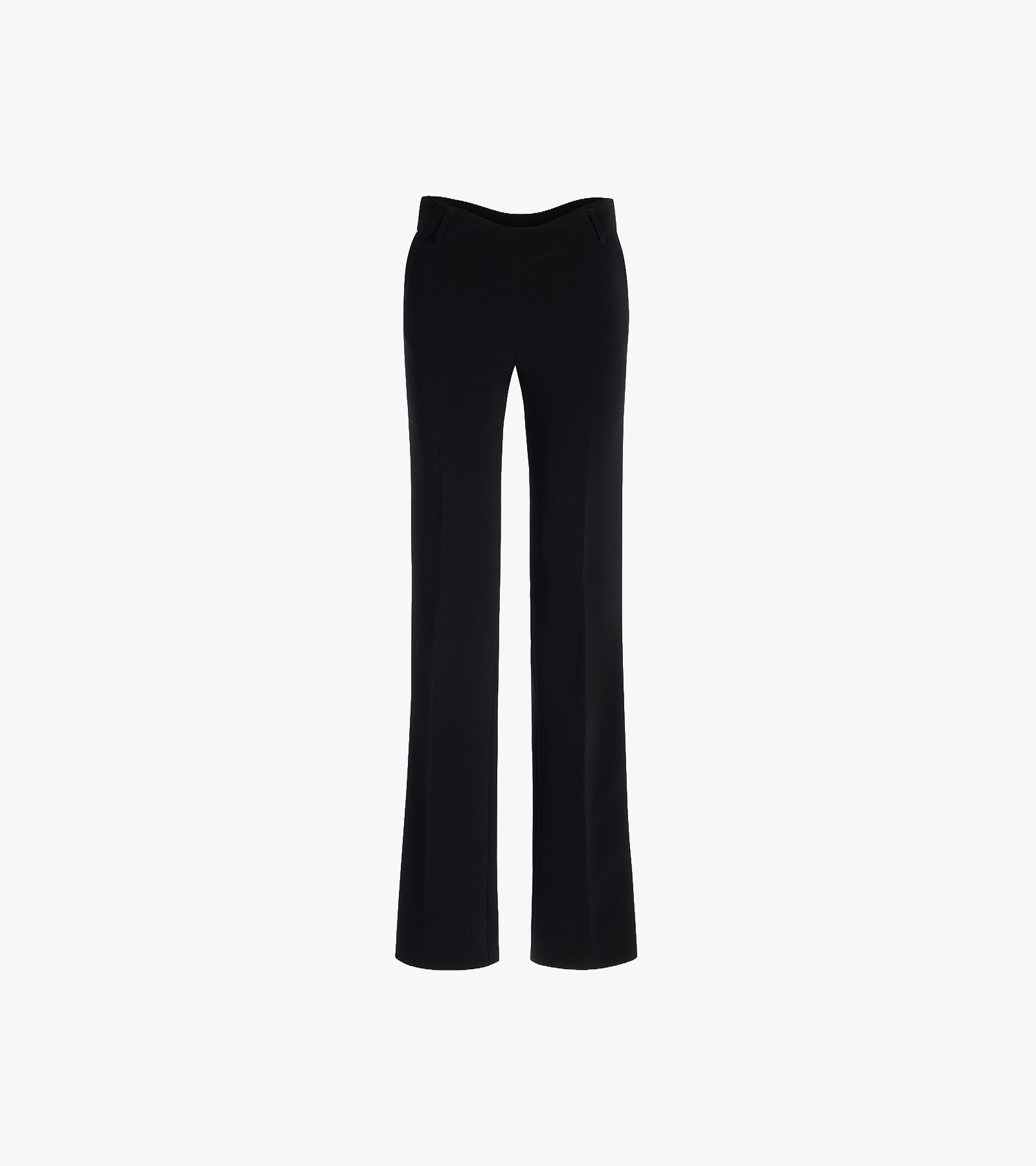 The Black Curved Tailored Trousers