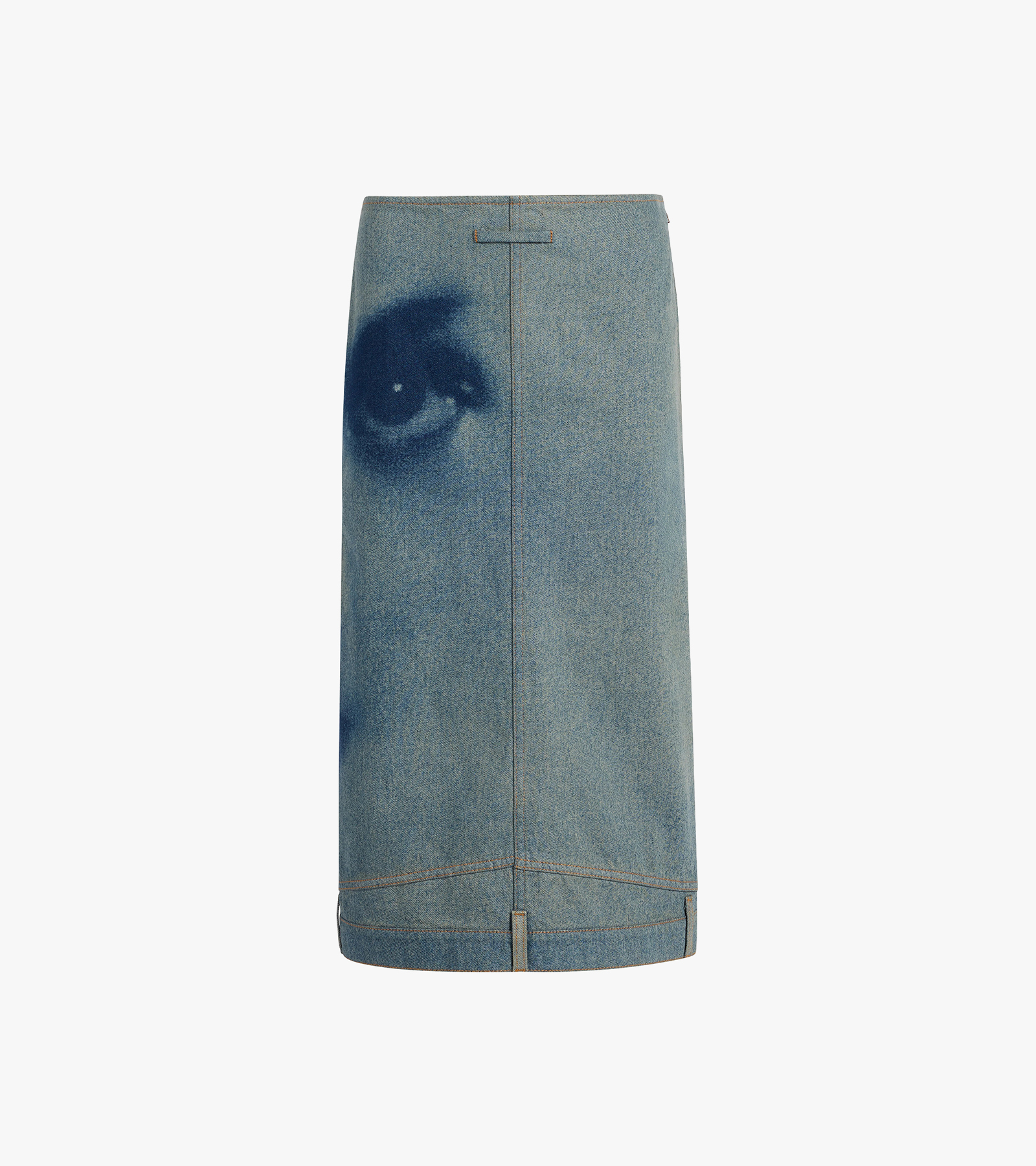 Face Denim Skirt