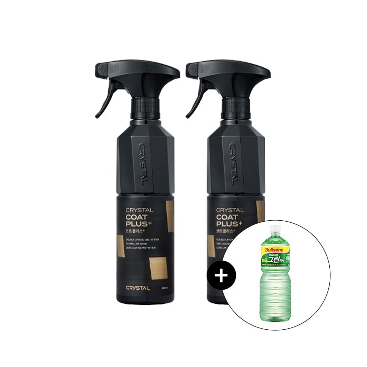 크리스탈 코트 플러스 유리막 코팅제 500ml 2개입 (+워셔액 증정)
