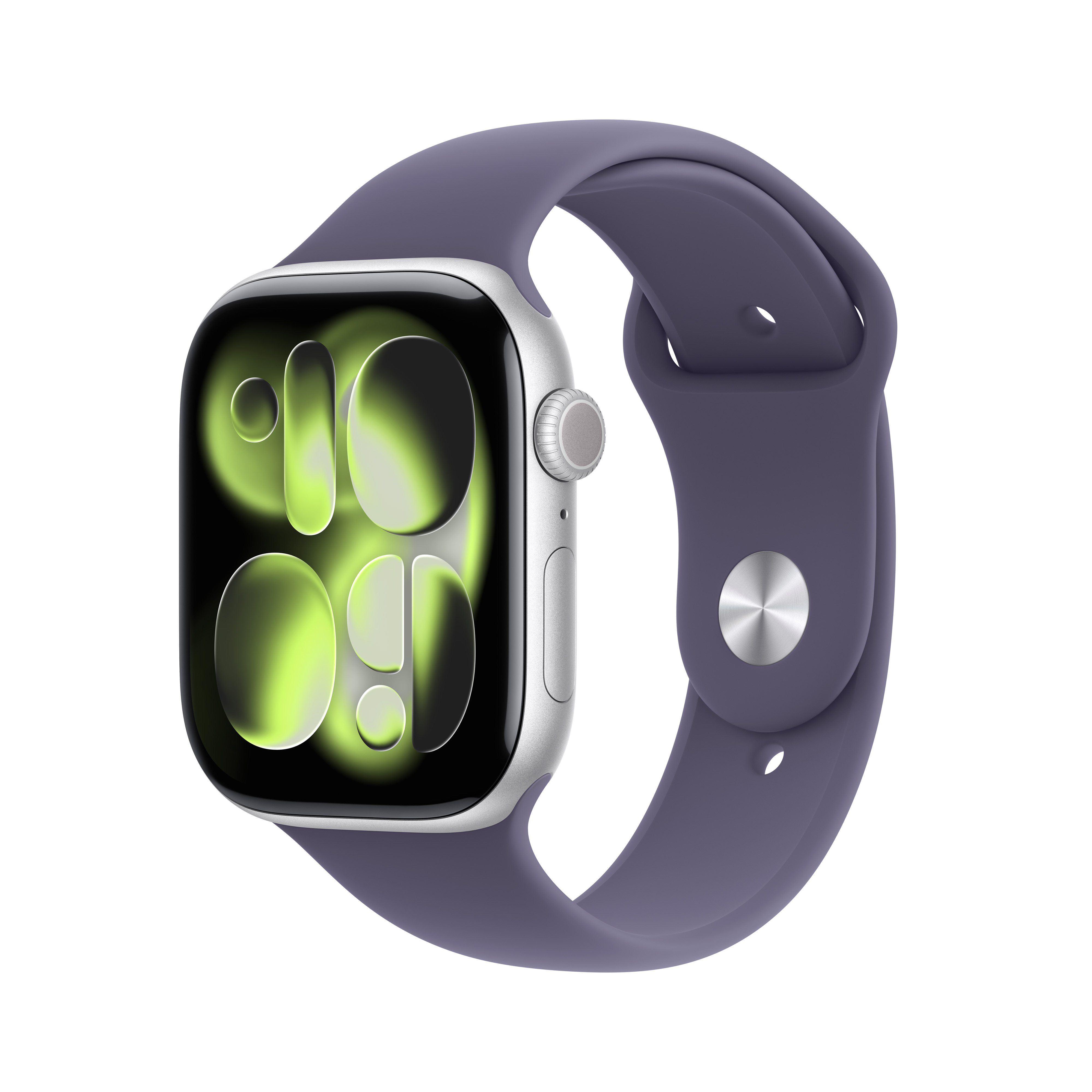 [Apple] Watch Series 11&nbsp;GPS&nbsp;46mm&nbsp;실버 알루미늄 케이스 / 퍼플 포그 스포츠 밴드 - M/L [MEVA4KH/A]