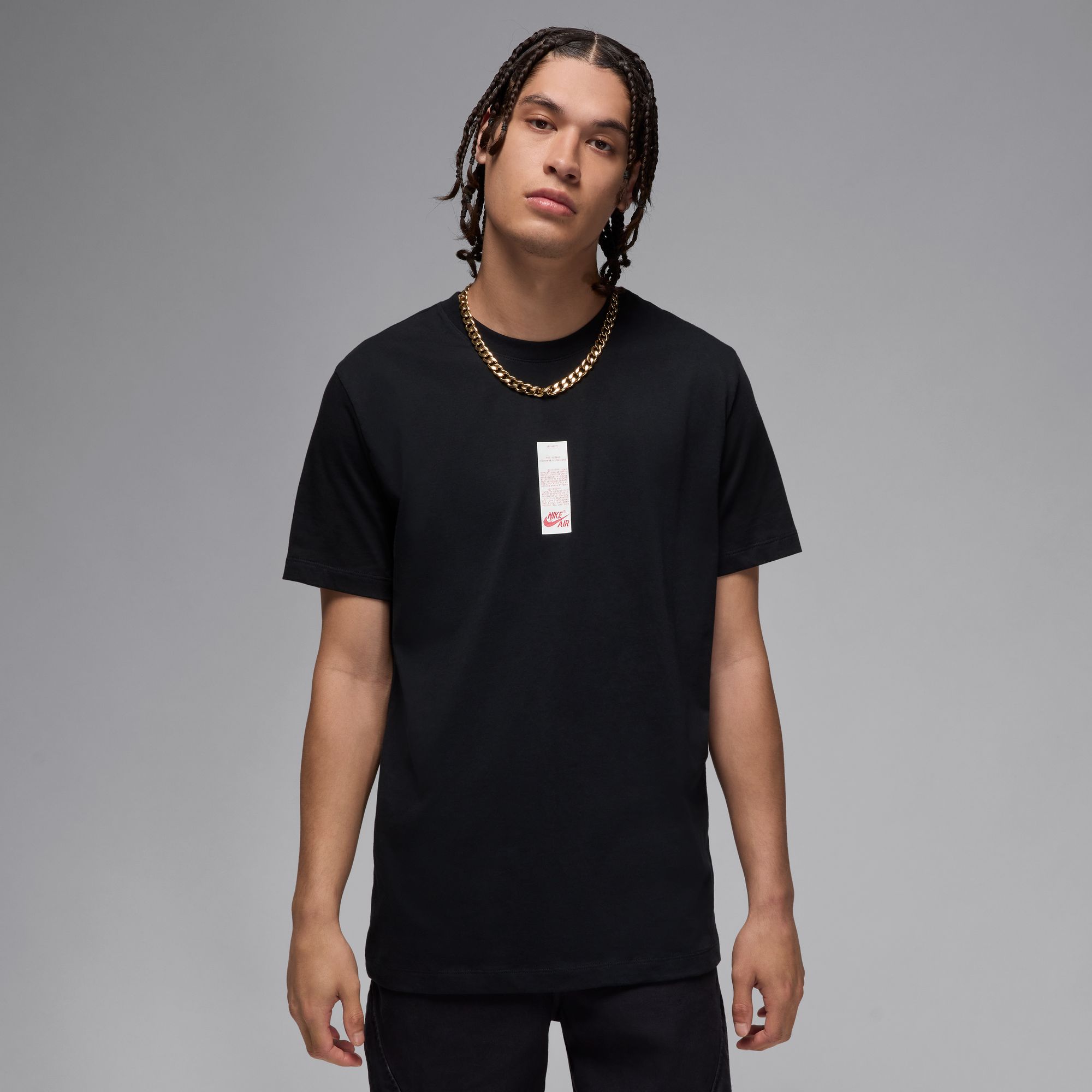 나이키 조던 브랜드 그래픽 AJ1 라벨 티셔츠 블랙 HM9997-011 | 훕시티