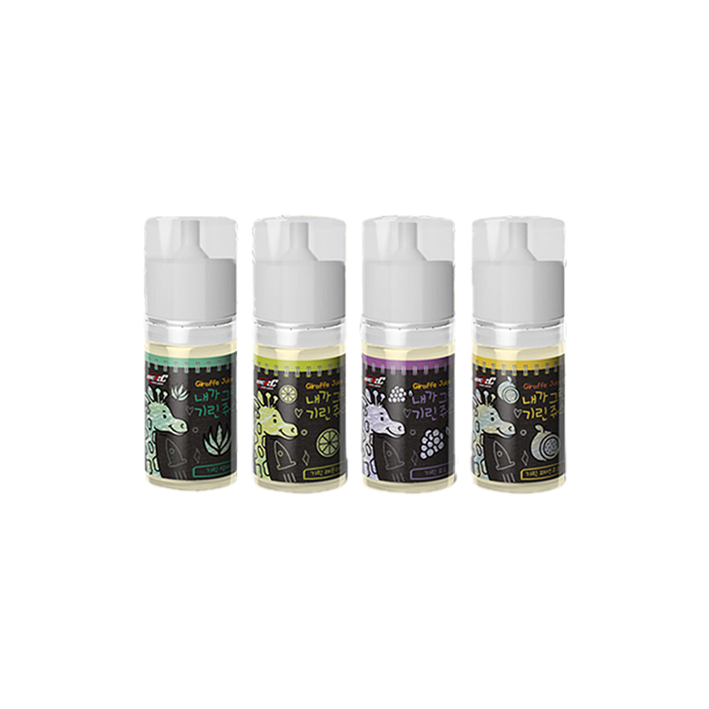 ★3+1★ [무니코틴] 기린쥬스 4가지 맛 입호흡 액상 30ml