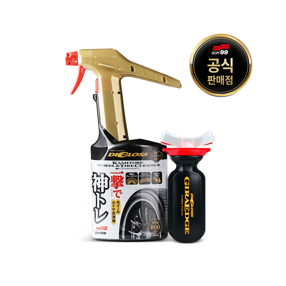 소프트99 자동차 휠타이어세정제 L-66 디글로스 카미토레 + 타이어광택제 디글로스 기라엣지