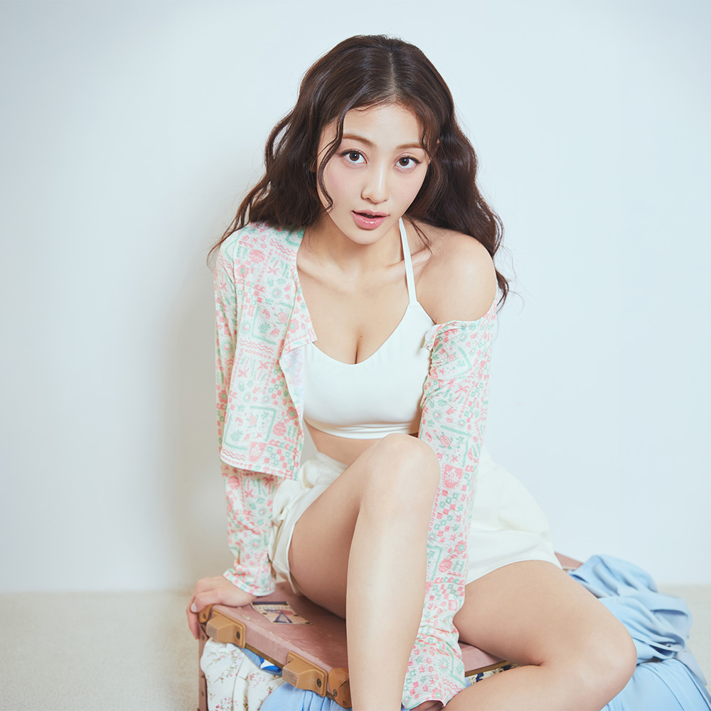 배럴 우먼 에센셜 액티브 골지 브라탑 아이보리