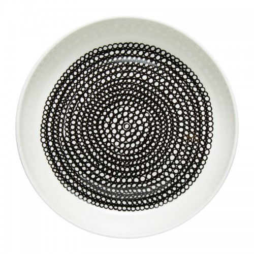 MARIMEKKO 마리메꼬 Oiva - Siirtolapuutarha Rasymatto 접시 20 5 cm 화이트 블랙 MA070796-190