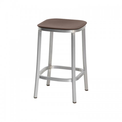 EMECO 에메코 1 Inch counter 스톨 aluminium - brown ECO-1INCH-24BROWN