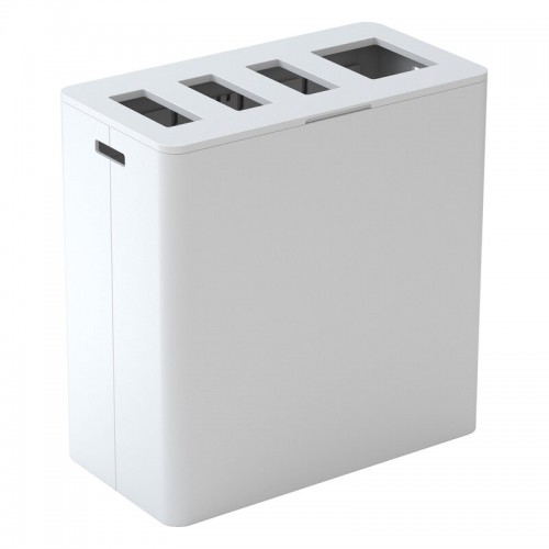 Niimaar Ecogrande Forever Bin recycling station 4 openings pure 화이트 NR030