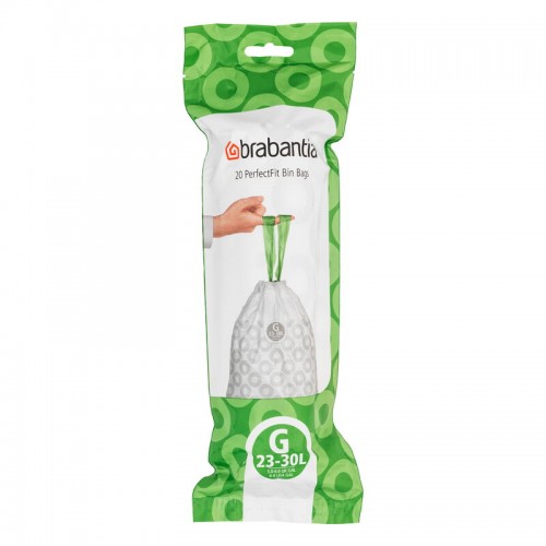 BRABANTIA 브라반티아 PerfectFit bin liners 20 pcs 화이트 BA115585