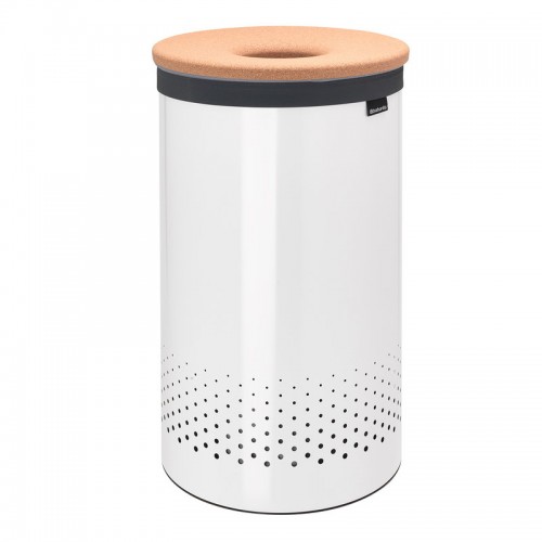 BRABANTIA 브라반티아 Laundry bin 60L 화이트 - cork lid BA104404