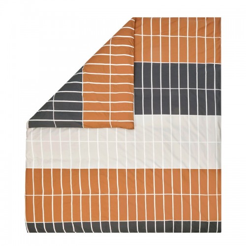 MARIMEKKO 마리메꼬 Tiiliskivi duvet 커버 240 x 220 cm 다크 BROWN-BEIGE-차콜 MA071805-889