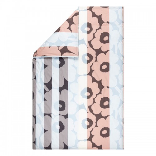 MARIMEKKO 마리메꼬 Unikko Ralli duvet 커버 150 x 210 cm OFF-화이트 - peach 블루 MA071532-125