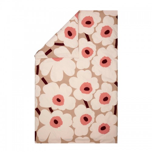 MARIMEKKO 마리메꼬 Unikko duvet 커버 150 x 210 cm beige - 코튼 로즈 MA071794-887