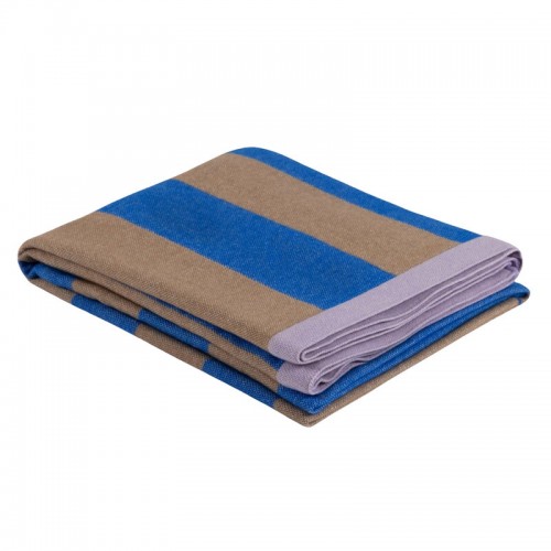 Hem 스트라이프 throw 130 x 180 cm 블루 - beige HE30540