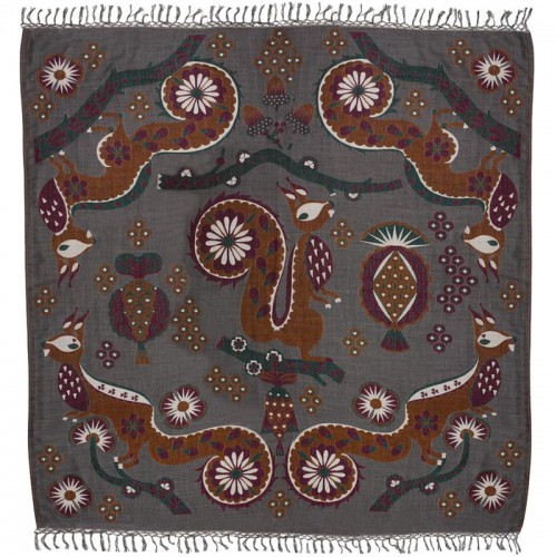 Klaus Haapaniemi Squirrel shawl 150 x cm grey KH15009