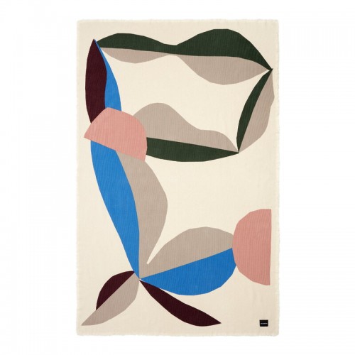 MARIMEKKO 마리메꼬 Berry throw 130 x 180 cm 코튼 - red electric 블루 MA071761-835