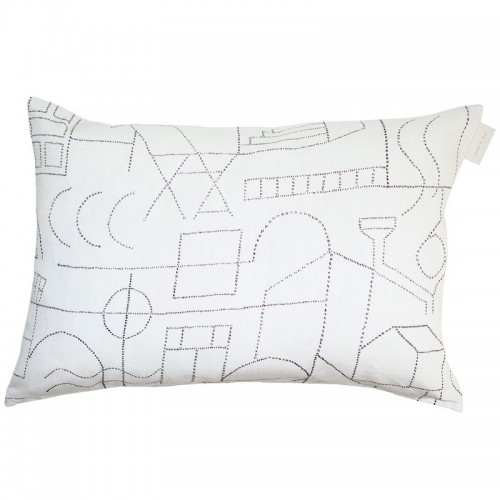 Saana ja Olli Unien 탈로 쿠션 커버 40 x 60 cm 화이트 - 블랙 SOHMP10-31-WH-BL