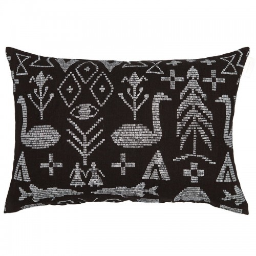 Saana ja Olli Maailman synty 쿠션 커버 40 x 60 cm 블랙 - 화이트 SOHMP4-31-BL-WH